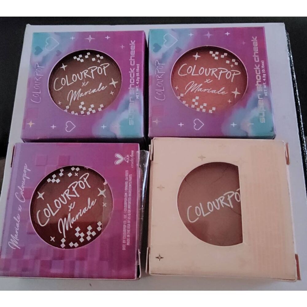 COLOURPOP Lot of (4) Supershock Blush~Mariale Collab~Brand New in Boxes~